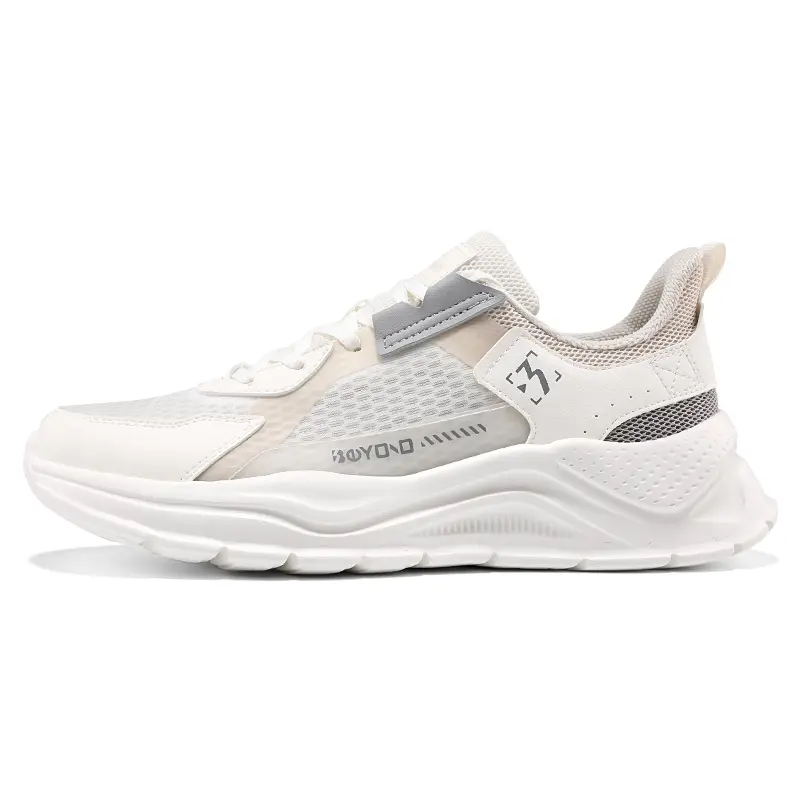 361° Slip Resistant And Breathable Low Top Casual Running Shoes Men's White Gray