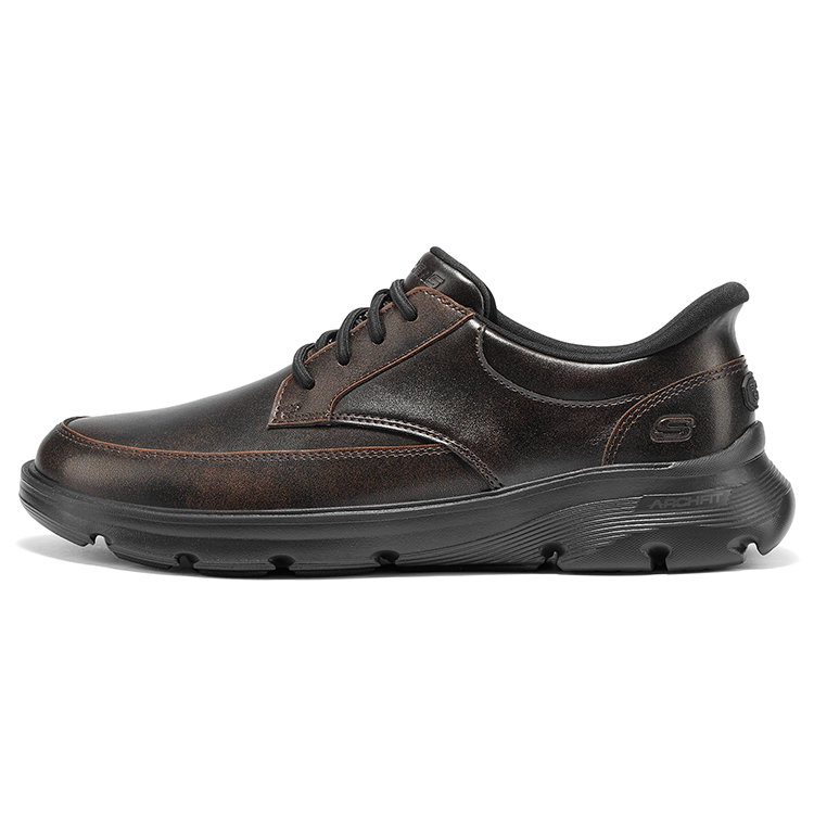 Skechers Arch Fit Abrasion Resistant Low top Casual Shoes Men's Dark Brown
