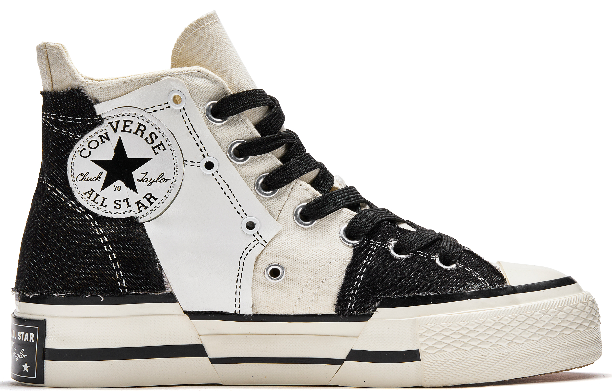 Converse 1970s ADCDAVINCI Custom, Twin Model Slip Resistant Abrasion Resistant High top Canvas Shoes Unisex Black White