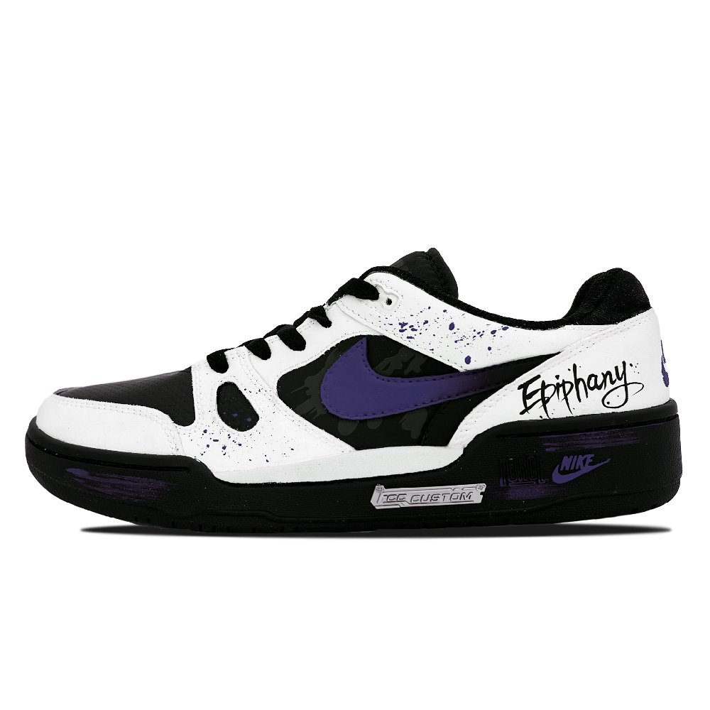 Nike Full Force Skateboard Shoes Men's Low top Black/Purple