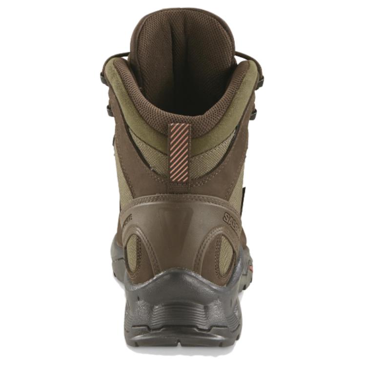 SALOMON QUEST TRACKER GORE TEX Water Resistant Slip Resistant Short Mid Calf Outdoor Boots Unisex Tan