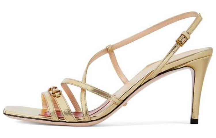 GUCCI Strap Sandals Women's Gold