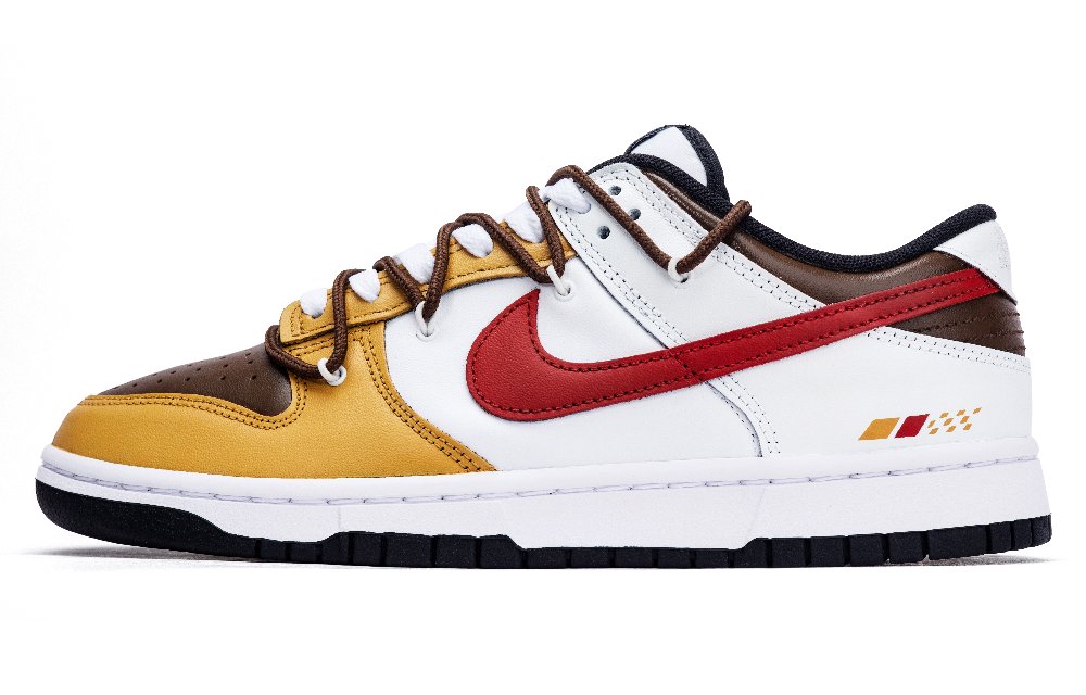 Nike Dunk Skateboard Shoes Unisex Low Top White/Yellow/Red/Umbra