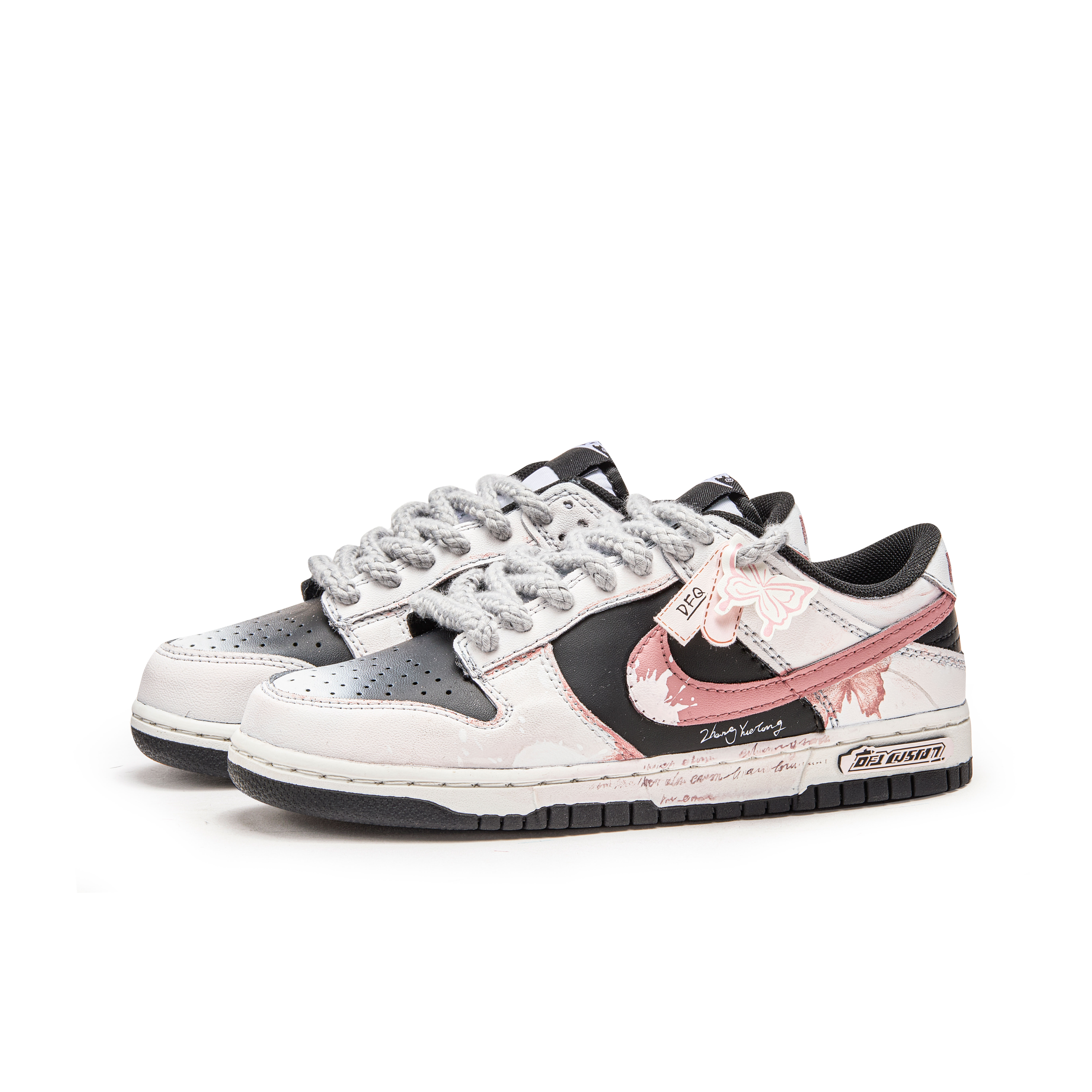 Nike Dunk Little Butterfly Abrasion Resistant Low top Skateboard Shoes Unisex Black Pink купить в интернет-магазине Yoocart с быстрой доставкой по России.