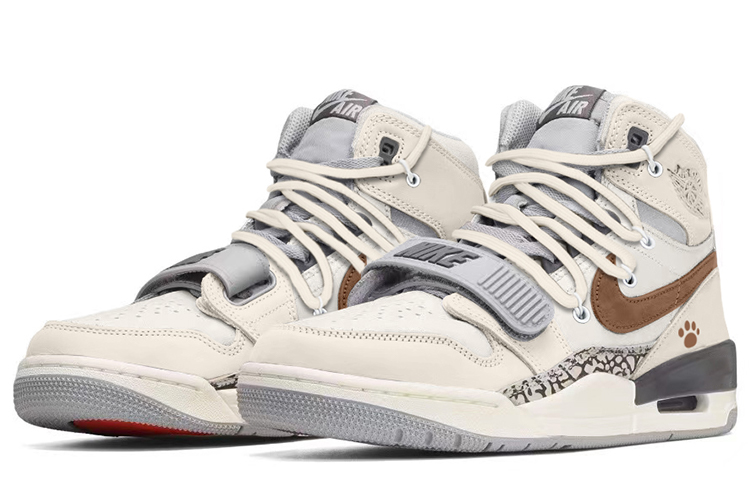 Jordan Legacy 312 High-Top Vintage Basketball Shoes Men's Beige Brown купить в интернет-магазине Yoocart с быстрой доставкой по России.