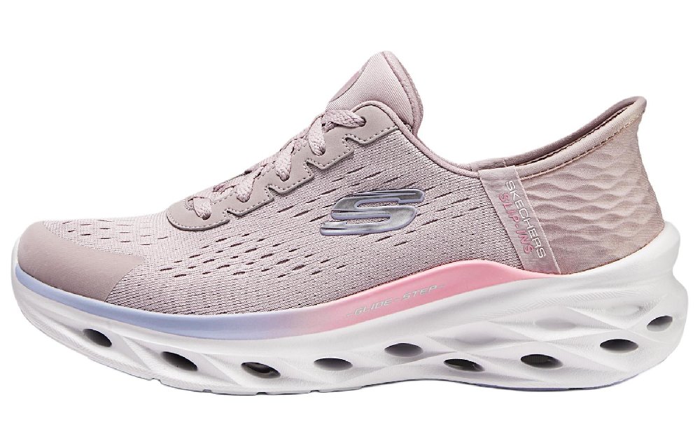 Skechers Cushioning Breathable Lightweight Low Top Casual Running Shoes Women's Purple