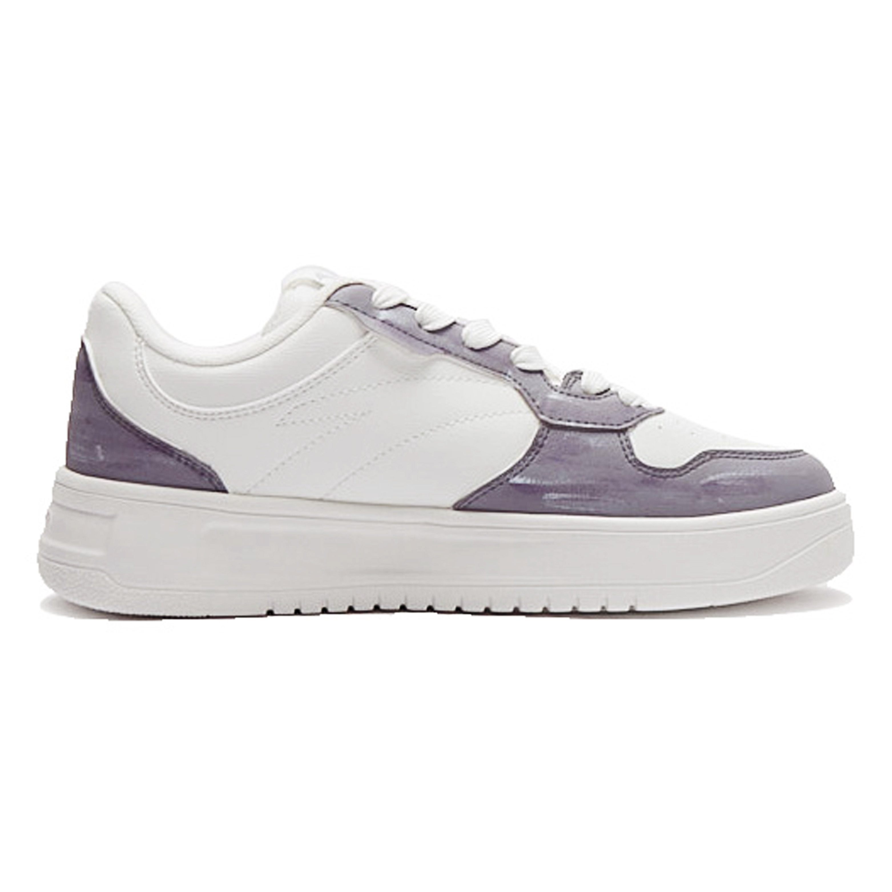 Anta Slip Resistant Abrasion Resistant Low top Skateboard Shoes Women's White Purple