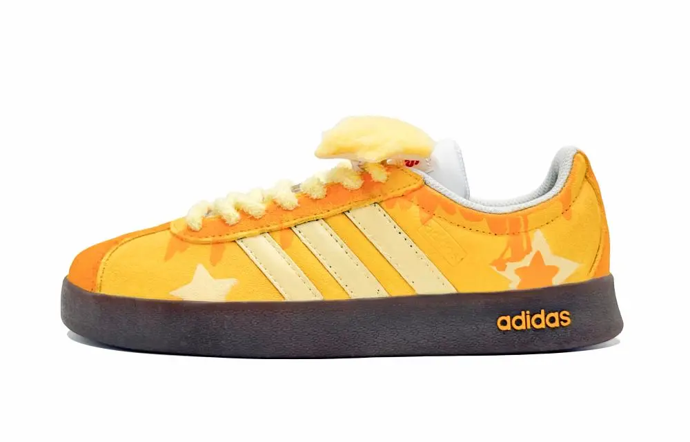 Adidas VL COURT 2.0 Lifestyle Star Dream Soft Footwear Abrasion Resistant Low top Skateboard Shoes Women's Orange