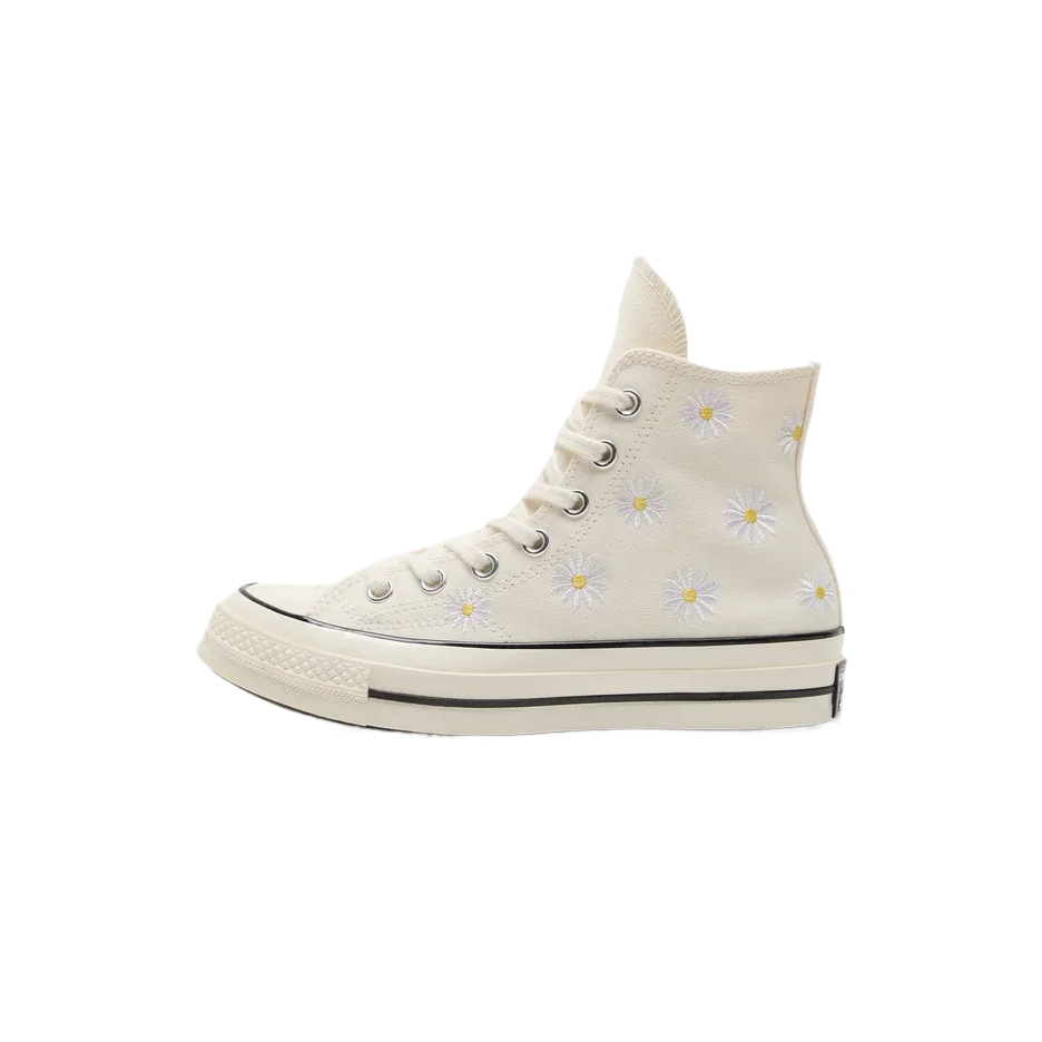 Converse Chuck 70 High 'Embroidered Daisies   Egret'