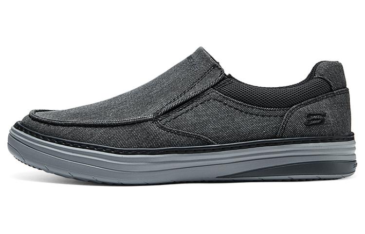 Skechers Lightweight Low-Top Canvas Shoes Men's Black