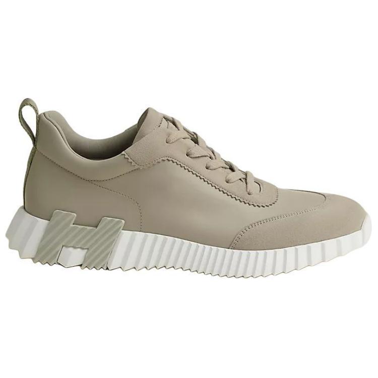 HERMES Bouncing Low-Top Casual Shoes Men's Taupe