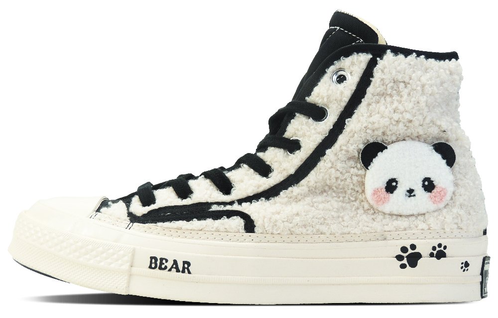 Converse 1970s Sky Blue Bear Slip-Resistant High-Top Canvas Shoes Unisex White Black