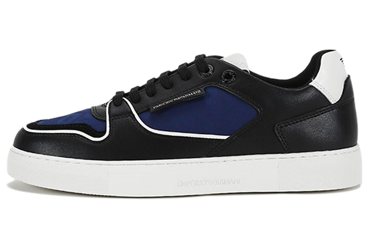 EMPORIO ARMANI Low Top Stylish Skateboarding Shoes Unisex Black Blue