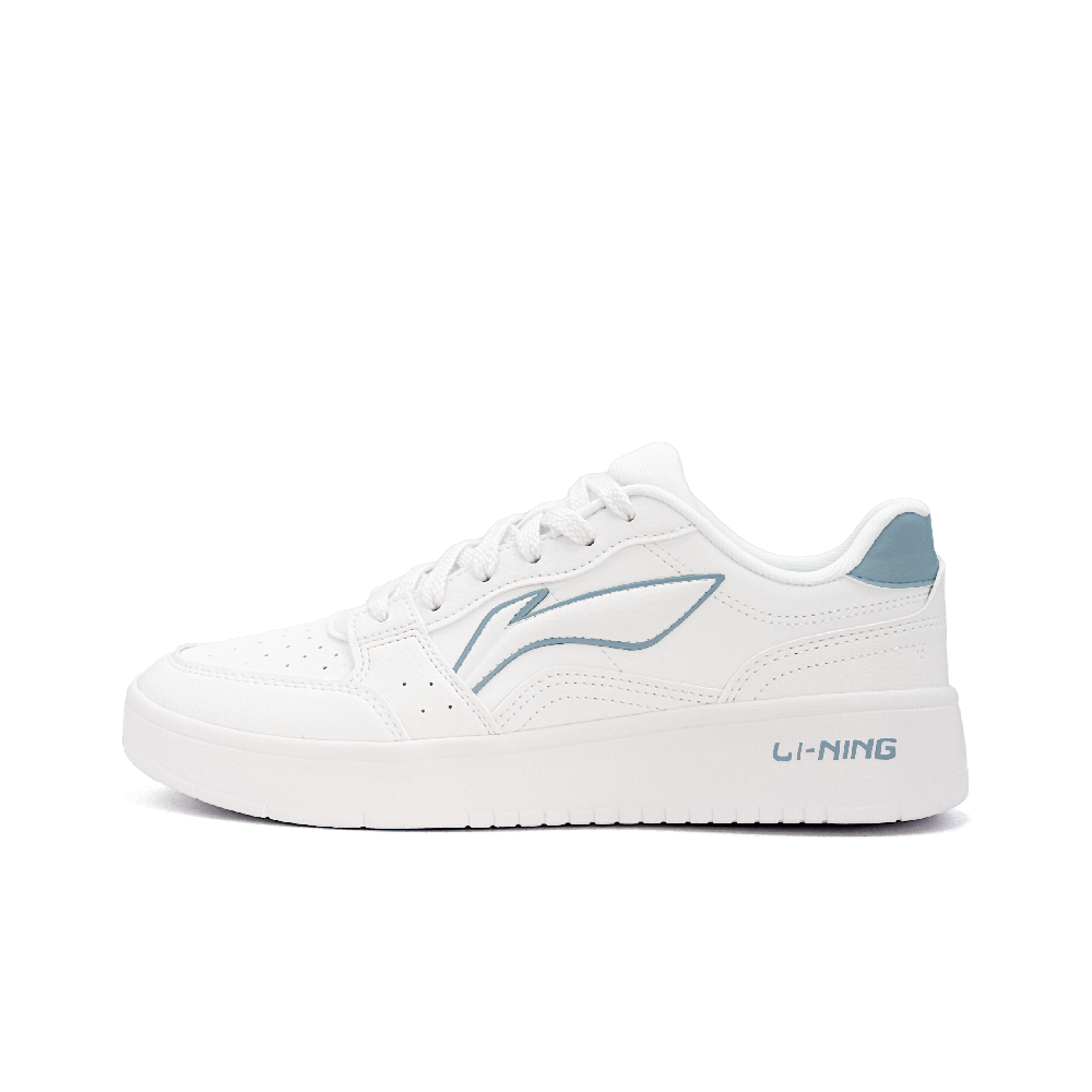 LiNing Acer Truncatum Anti Slip And Wear Resistant Height Increasing Low Top Skateboard Shoes Men's White Blue