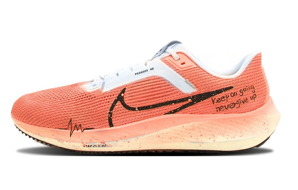 Nike Air Zoom Pegasus 40 Anti Slip Wear Resistant Low Top Marathon Running Shoes Men's Orange