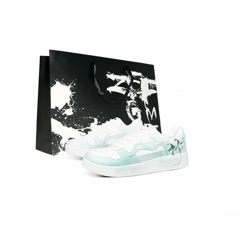 LiNing Pontoon Boats Anti Slip And Wear Resistant Height Increasing Low top Skateboard Shoes Men's Green White