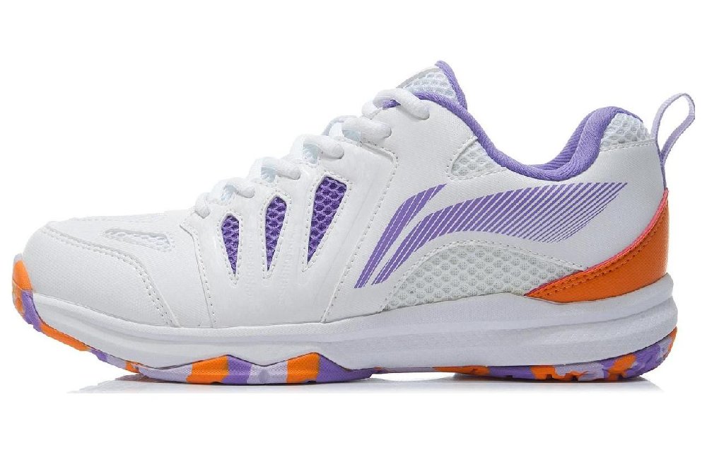LiNing Ace Anti Slip Wear Resistant Low Top Badminton Shoes Women's White Purple