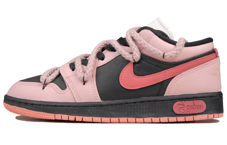 Jordan Air Jordan 1 RISK Half Sugar Sweetheart Low-Top Vintage Basketball Shoes Women's Black Pink
