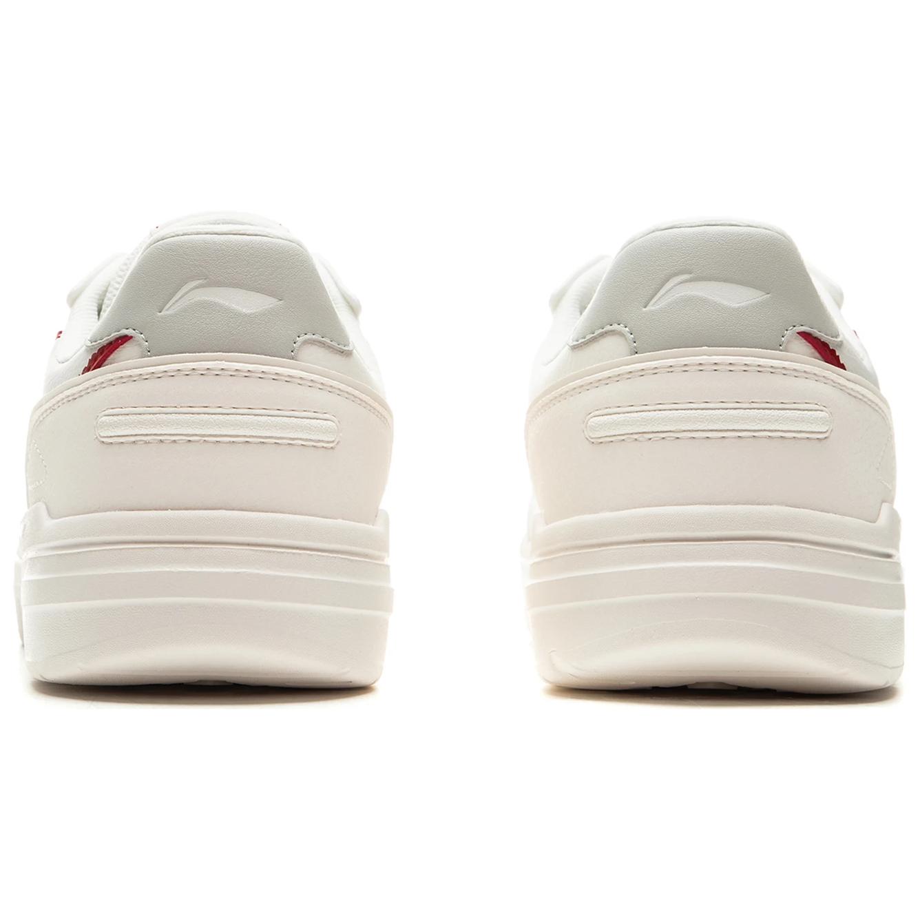 LiNing Slip-Resistant Cushioning Wear-Resistant Lightweight Breathable Low-Top Skateboard Shoes Men's Mist White