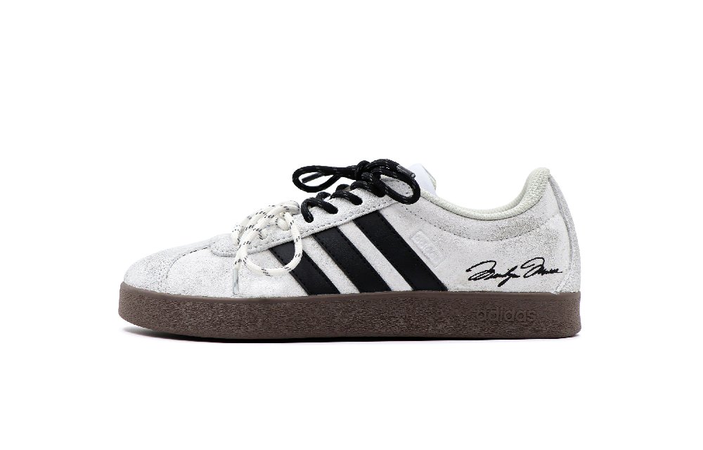Adidas Neo VL Court 2.0 Impact Resistance Low-Top Skateboard Shoes Unisex Black Gray White