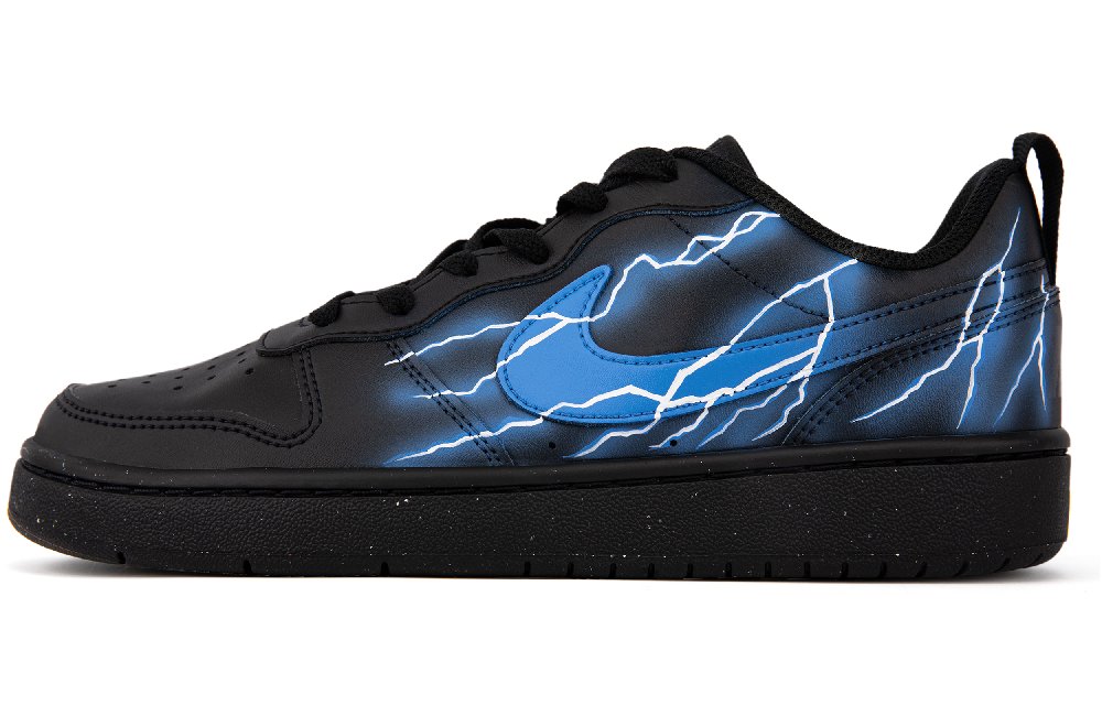 Nike Court Borough Anti-Slip And Wear-Resistant Lightweight Low-Top Skateboard Shoes GS Black