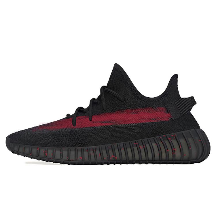 Adidas Originals Yeezy Boost 350 V2 Anti-Slip And Wear-Resistant Breathable Low-Top Casual Shoes Unisex Black Red