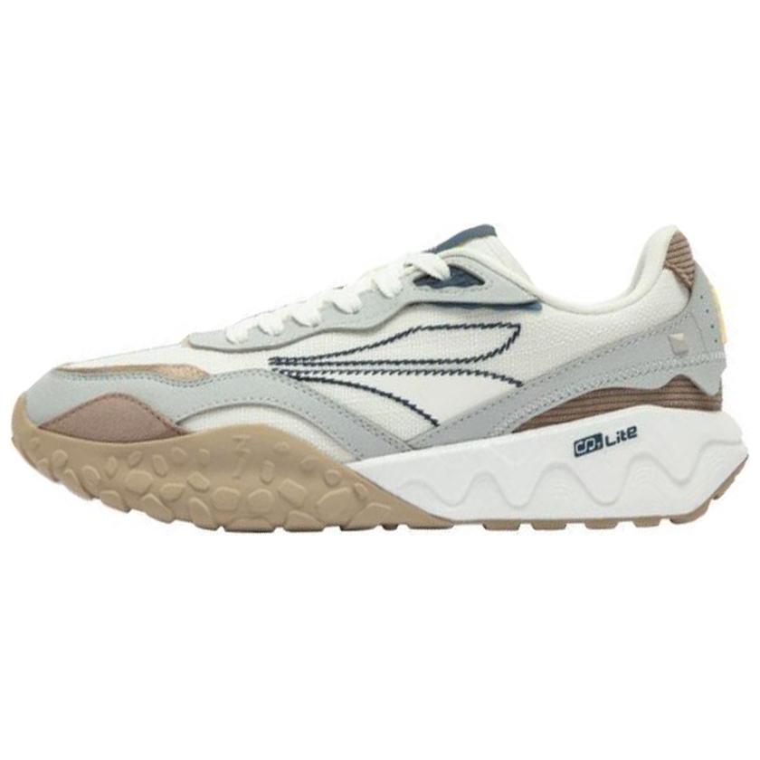361° Crunchy Biscuit 2 Anti Slip Wear Resistant Low Top Chunky Sneakers Men's White Gray