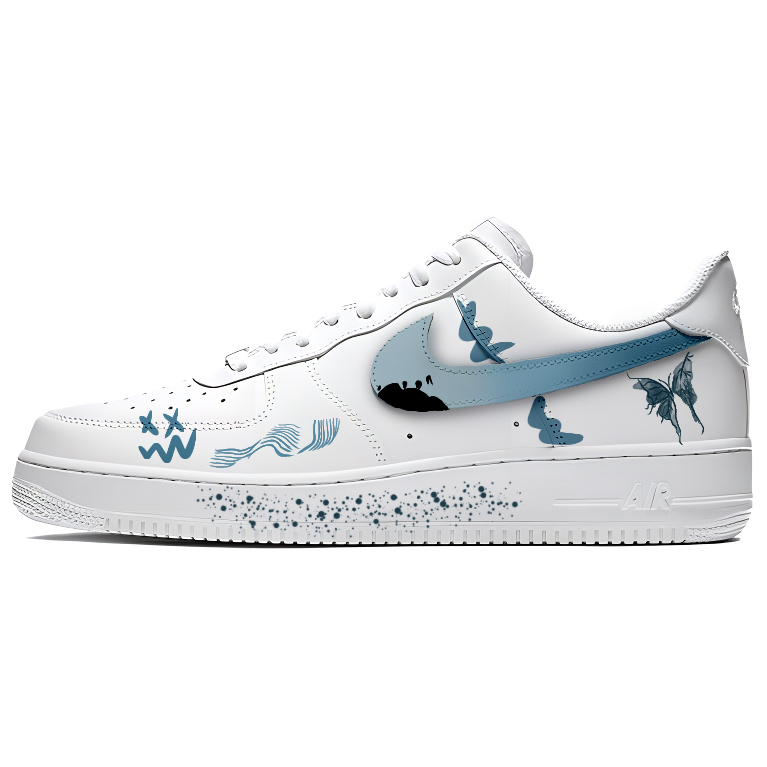 Nike Air Force 1 Low top Skateboard Shoes Unisex Blue
