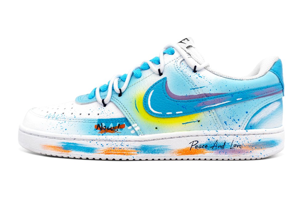 Nike Court Vision 1 Slip Resistant Abrasion Resistant Low top Skateboard Shoes Unisex Blue