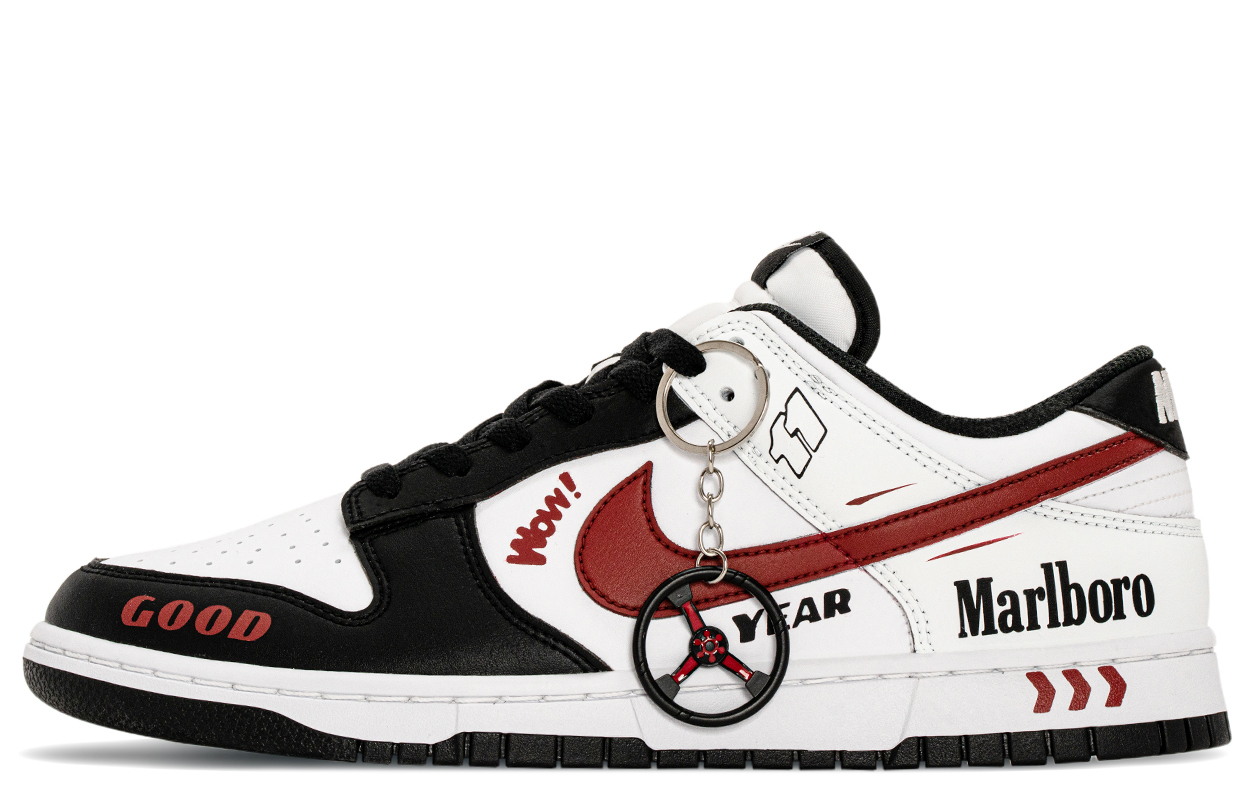 Nike Dunk Skateboard Shoes Men's Low top Black White