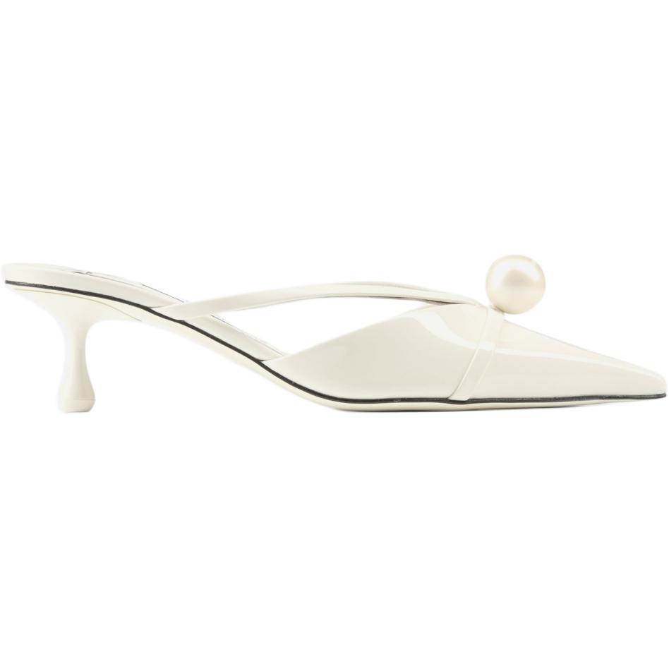 Jimmy Choo Closed Toe Slippers 5cm Women's White