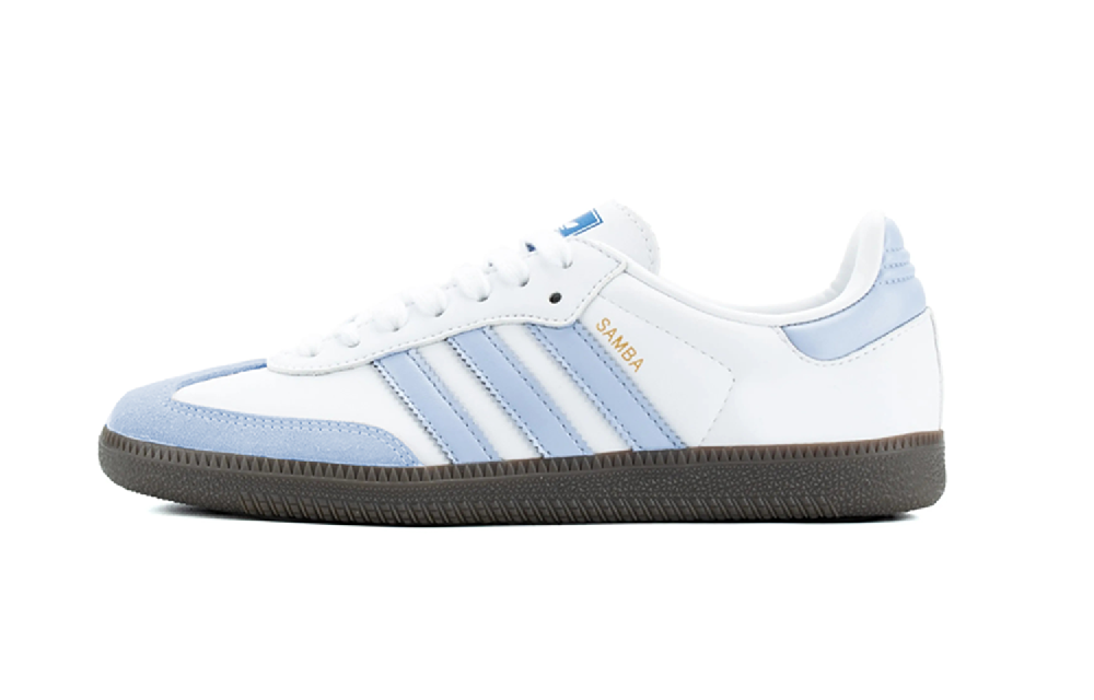 Adidas Originals SAMBA OG Sea Salt Aqua Low Top Skateboard Shoes Unisex Light Blue