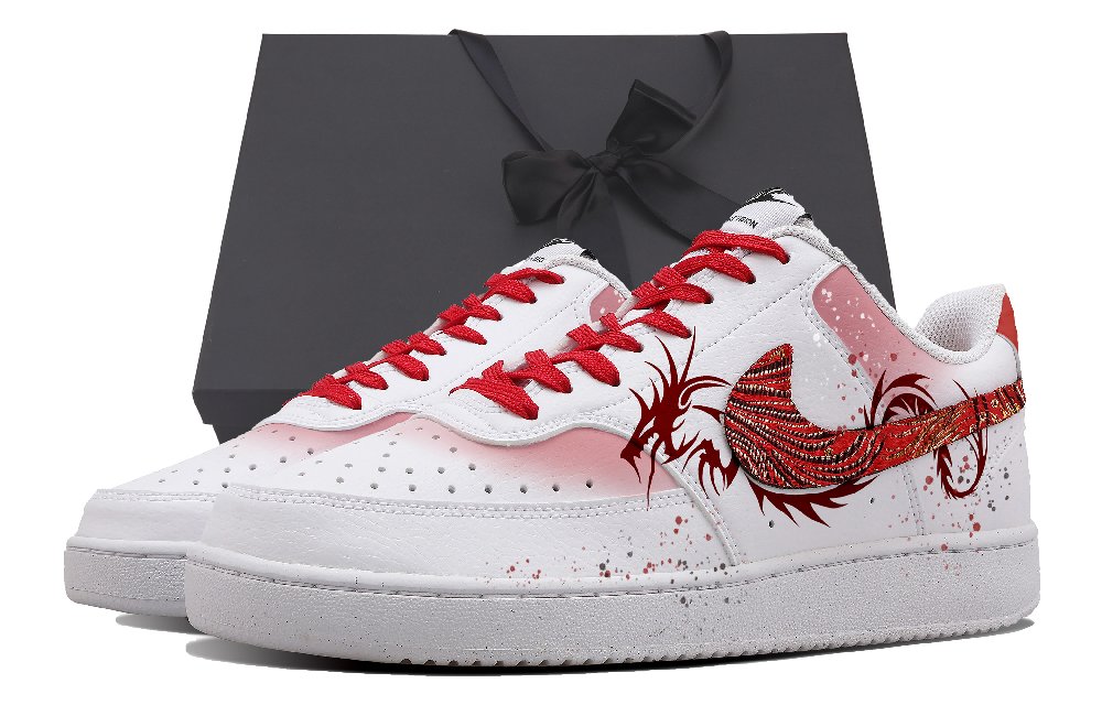 Nike Court Vision 1 Year Of The Dragon CNY Norman Dragon Rising Low-Top Skateboard Shoes Men's Red