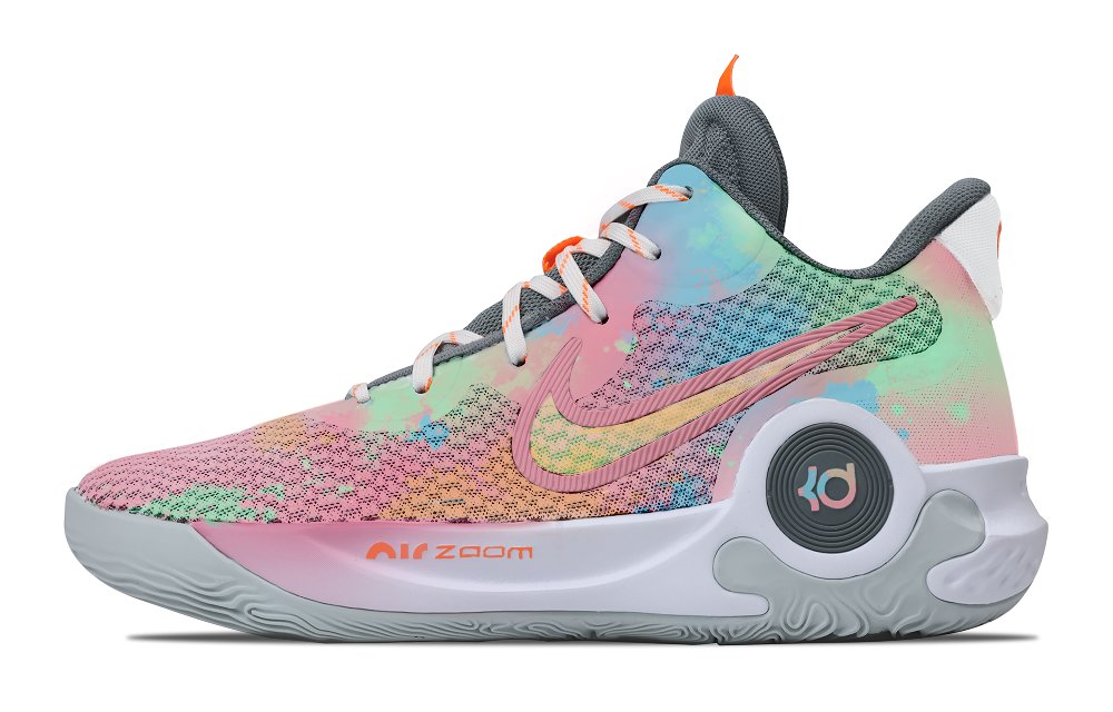 Nike KD Trey 5 IX Cushioning Wear-Resistant Mid-Top Basketball Shoes Unisex Pink Green