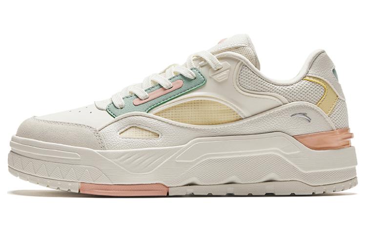 Anta Anti-Slip Wear-Resistant Low-Top Skateboard Shoes Women's White Multicolor