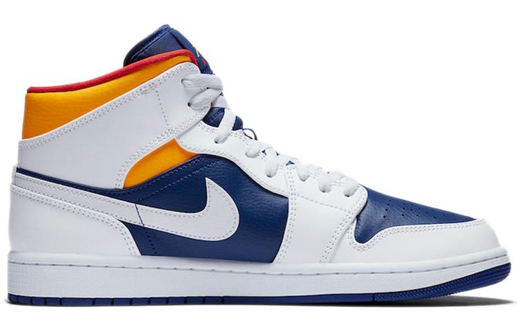 Air Jordan 1 Mid 'White Deep Royal Blue' купить в интернет-магазине Yoocart с быстрой доставкой по России.