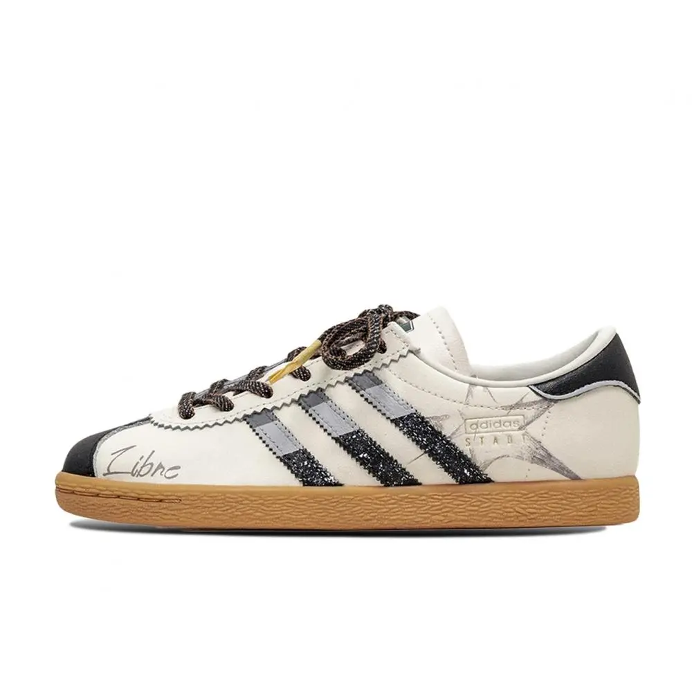 Adidas Originals Stadt Free Panda, Star Track Anti Slip Wear Resistant Low Top Skateboard Shoes Unisex Beige Brown