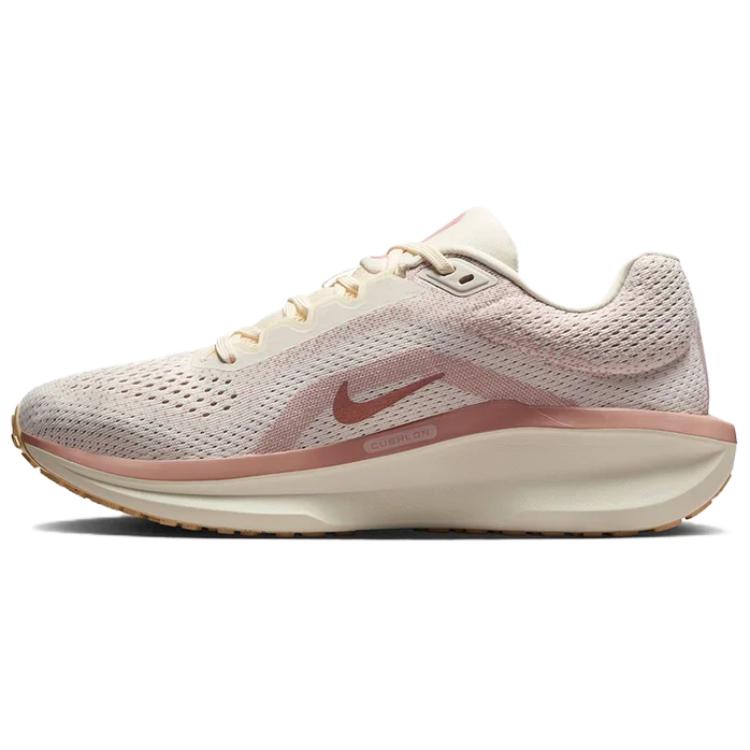 Nike AIR WINFLO 11 Abrasion Resistant Low Top Running Shoes Women's Beige Pink