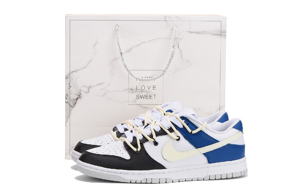 Nike Dunk Coverage Slip-Resistant Impact Resistance Wear-Resistant Low-Top Skateboard Shoes GS Black Blue