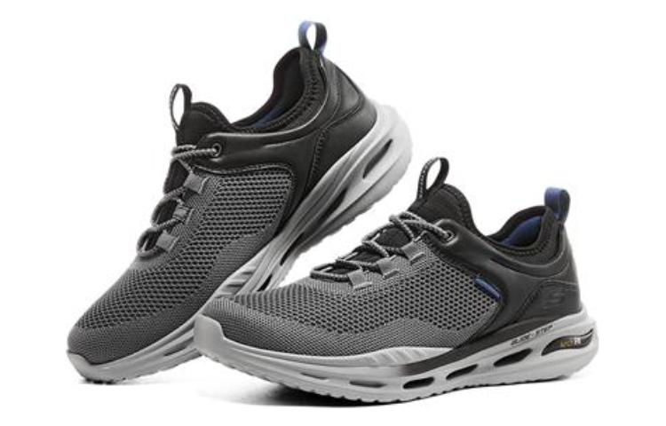 Skechers Arch Fit Series Cushioning Lightweight Low-Top Casual Running Shoes Men's Gray Black