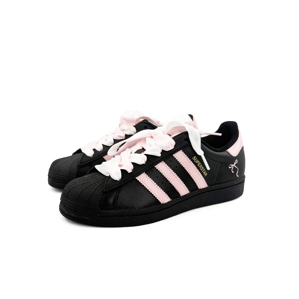 Adidas Originals SUPERSTAR Low Top Skateboard Shoes Unisex Black Pink