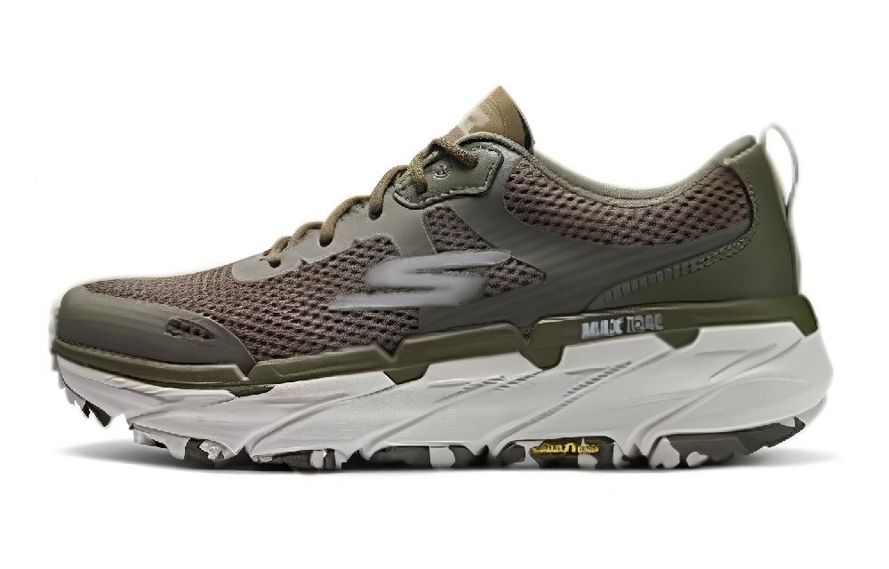 Skechers Cushioning Wear-Resistant Low-Top Running Shoes Men's Taupe