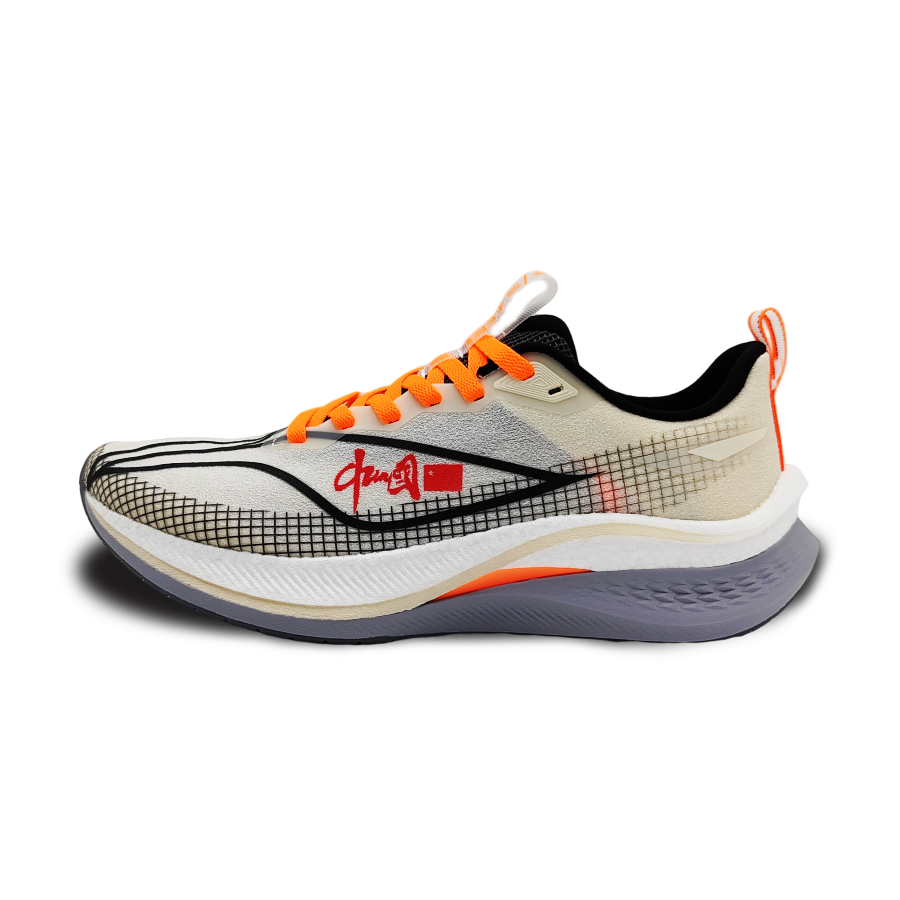 LiNing Red Hare 7 Pro Cushioned Slip-Resistant Abrasion-Resistant Low-Top Casual Running Shoes Men's Ecru Gray