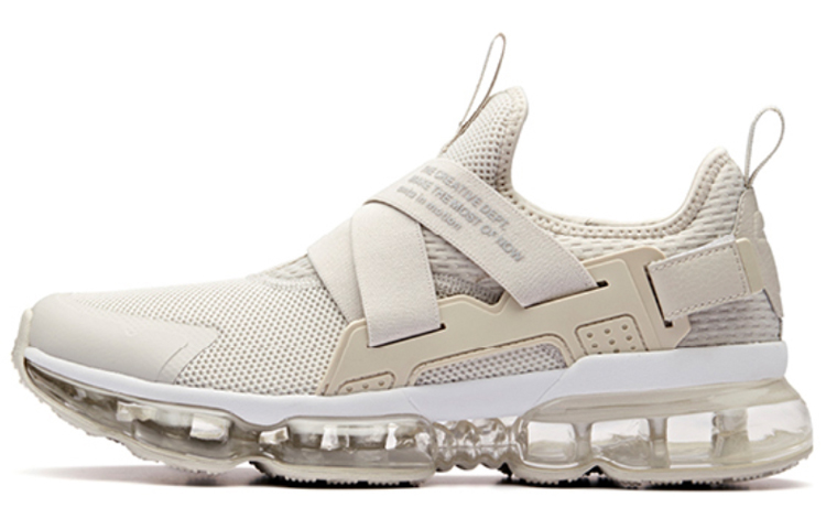 NASA x Anta SEEED Shock Absorbers Slip Resistant Abrasion Resistant Low top Running Shoes Men's Gray White