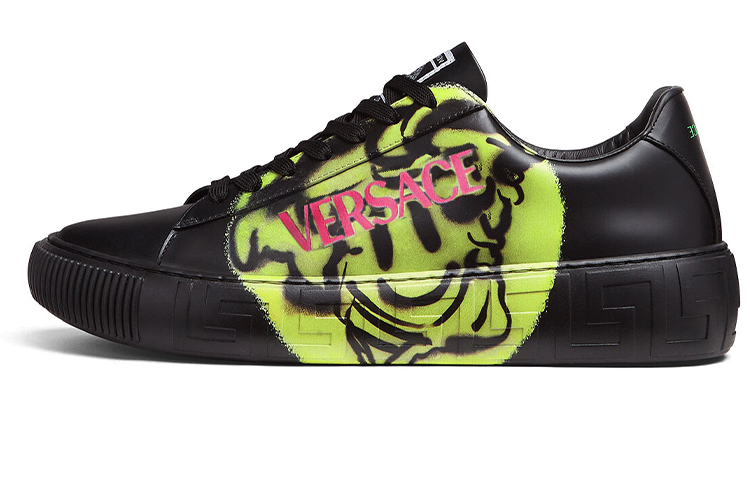 VERSACE Medusa Greca Low Smiling Medusa Black Green Pink
