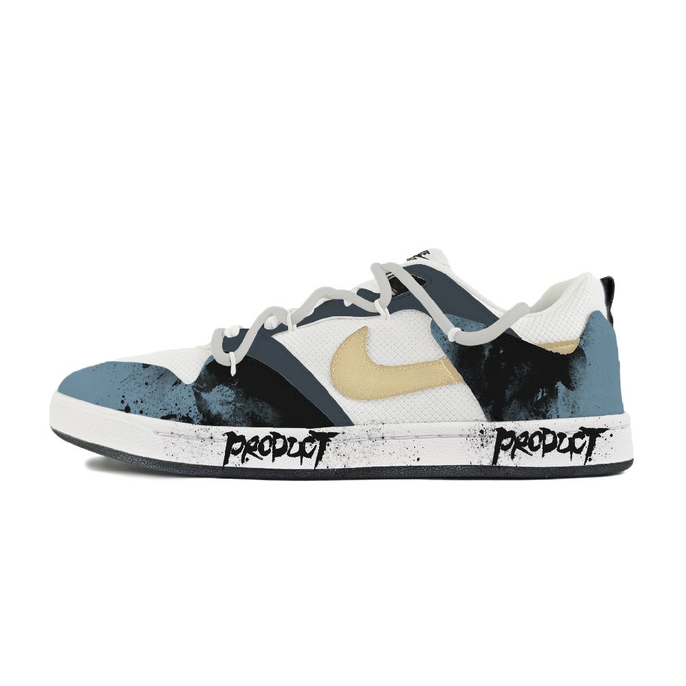 Nike SB Alleyoop Abrasion Resistant Low Top Skateboard Shoes Men's White Black Blue