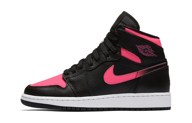 JORDAN 1 Retro High Black Hyper Pink GS