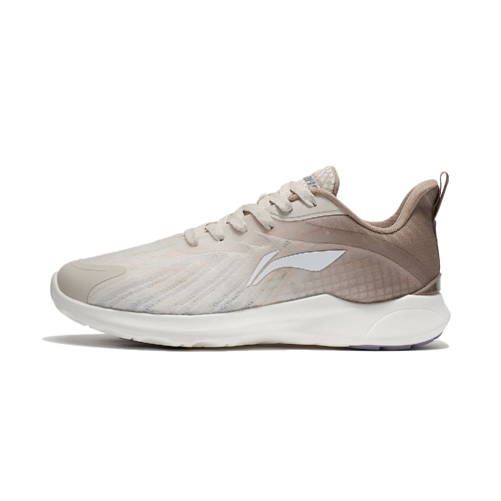 LiNing Qingyi Cushioning Abrasion Resistant Breathable Low Top Running Shoes Men's White Umber