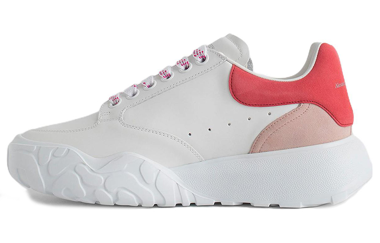 Alexander McQueen Court Trainer Low Top Sports Casual Shoes Women's White Pink