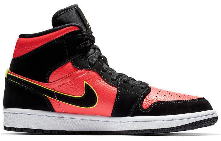 Jordan 1 Mid Black Hot Punch Women's купить в интернет-магазине Yoocart с быстрой доставкой по России.